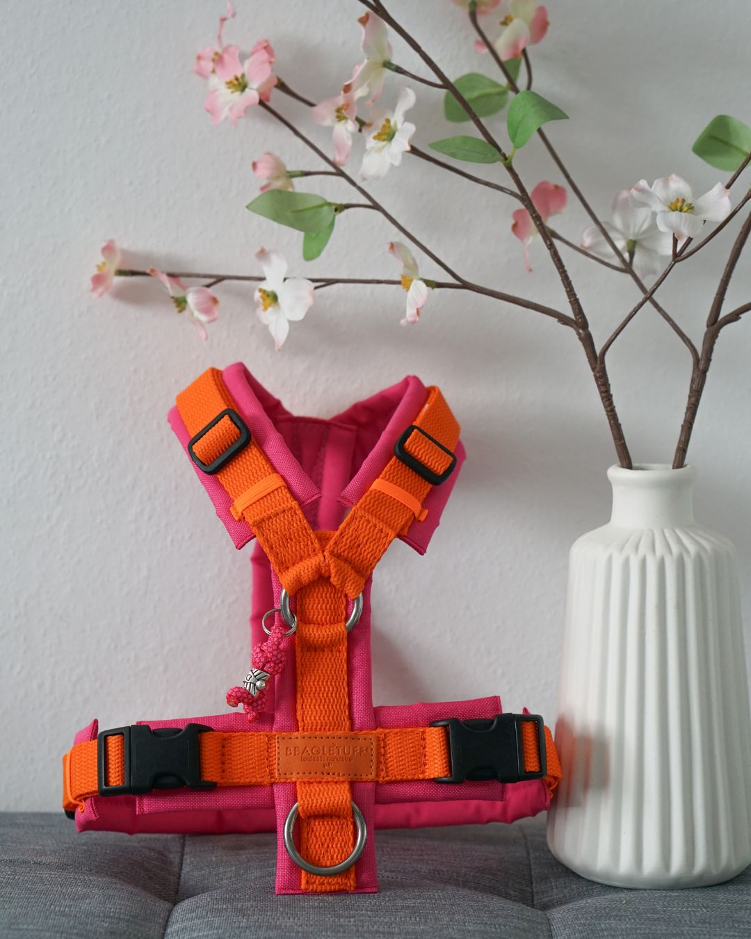 BT EasyWalk® Tira – Hundegeschirr in Orange & Pink