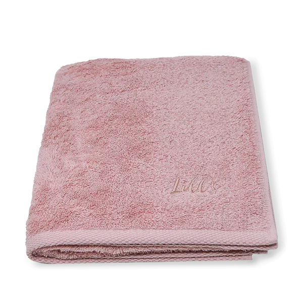 Hundehandtuch aus Bio-Baumwolle in Pink, gefaltet, Größe 50 x 100 cm