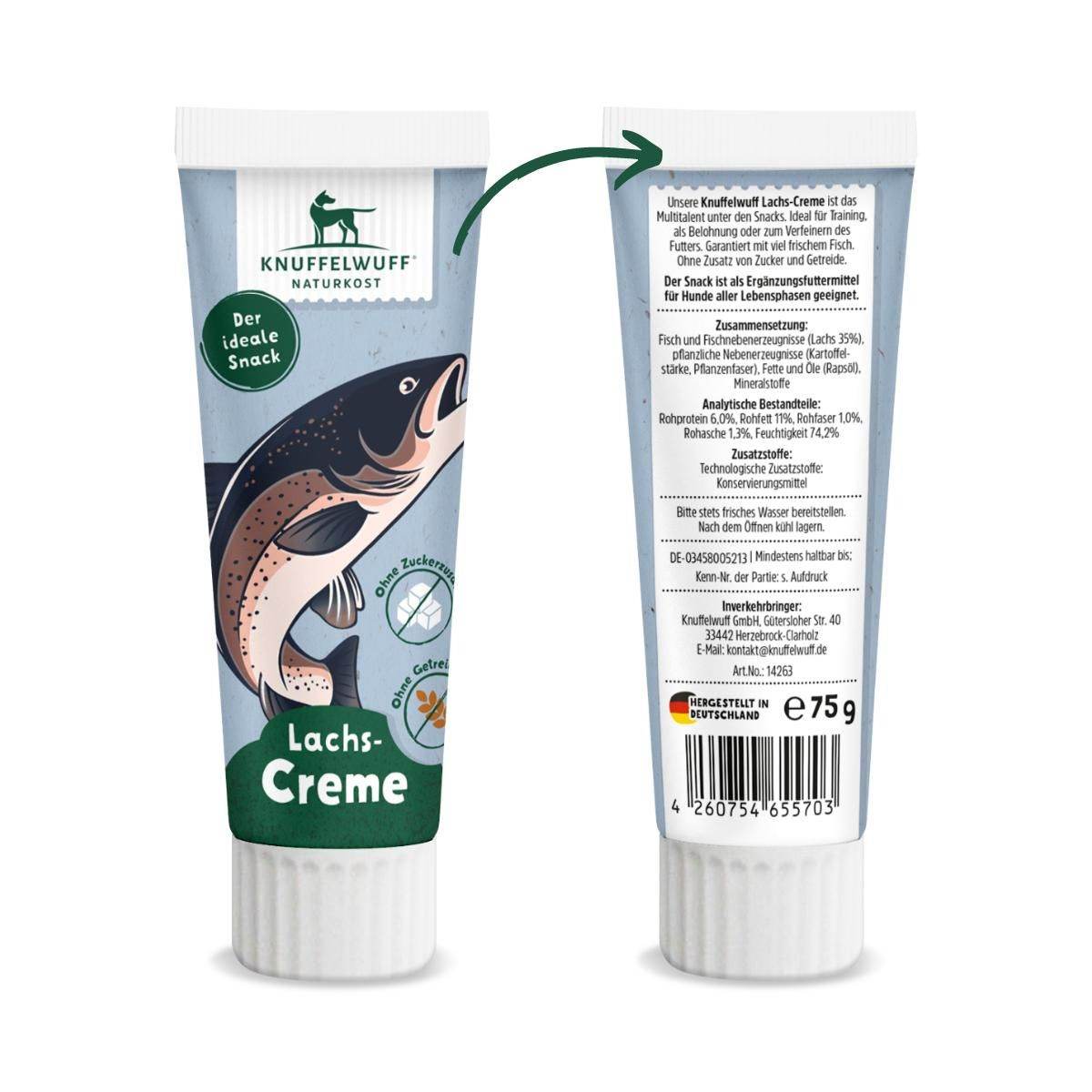 Knuffelwuff Tuben Snack Lachs - Beagletuff