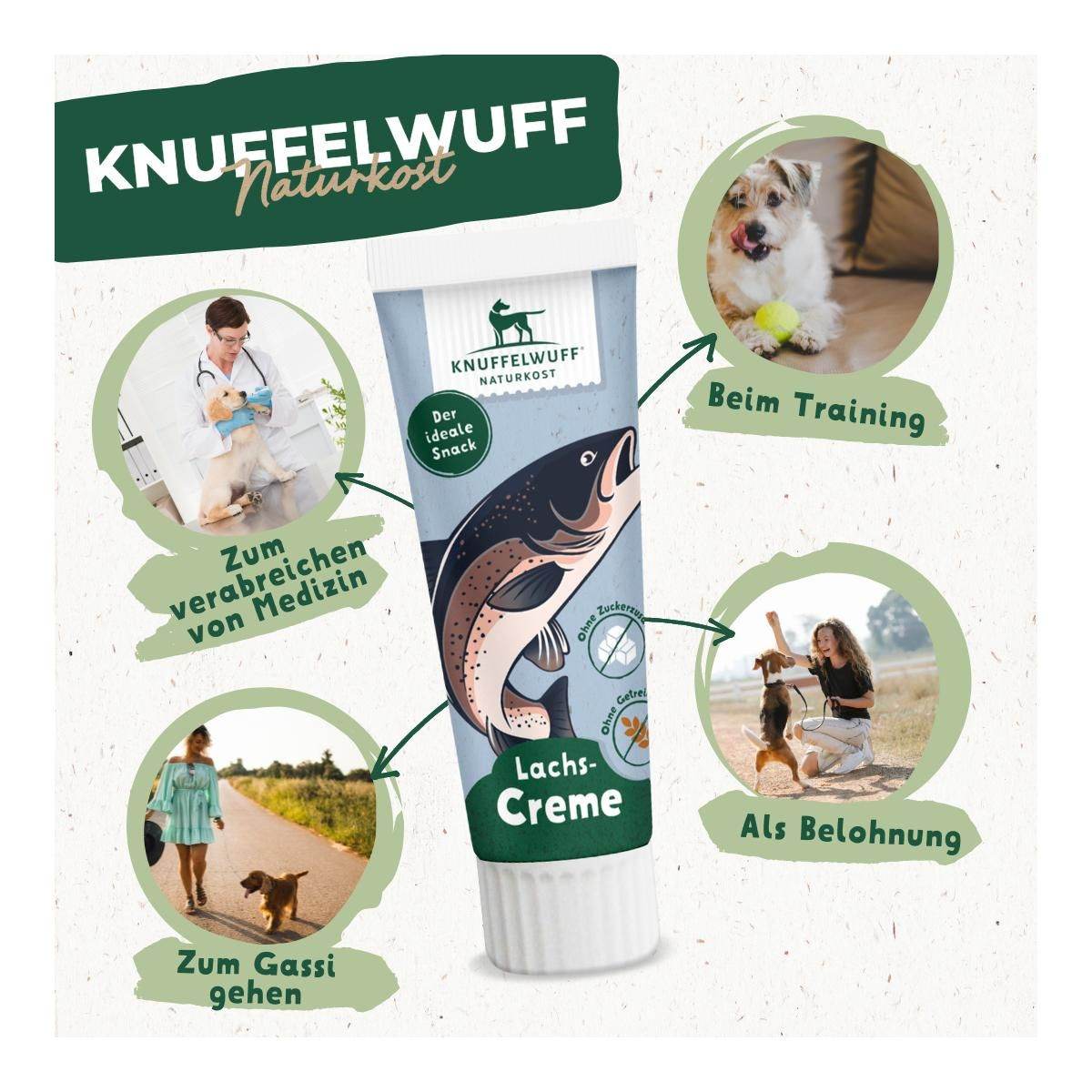 Knuffelwuff Tuben Snack Lachs - Beagletuff