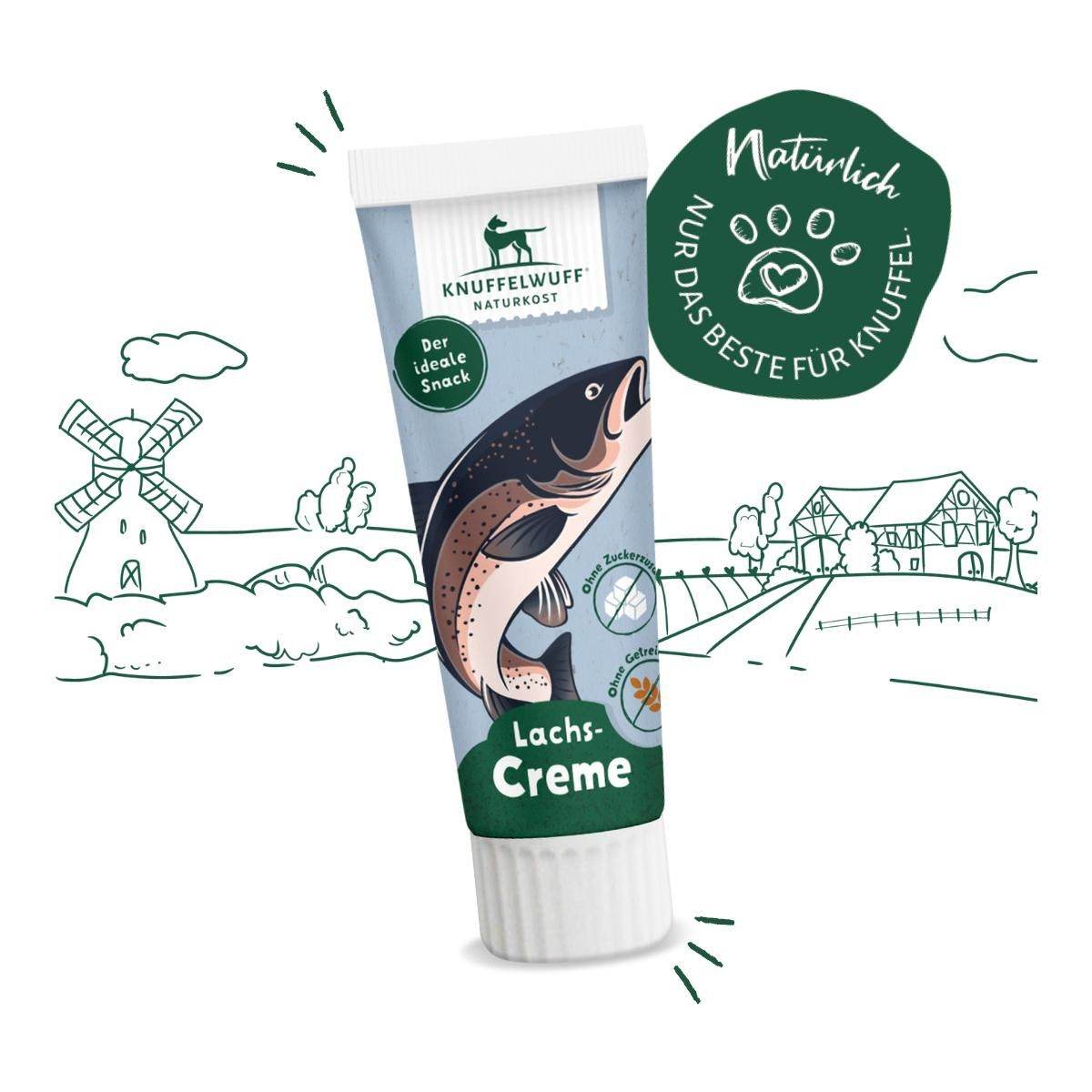 Knuffelwuff Tuben Snack Lachs - Beagletuff