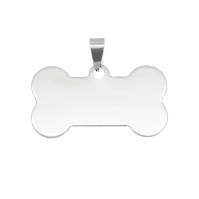 Edelstahl Hundemarke personalisiert Herz oder Knochen - Beagletuff