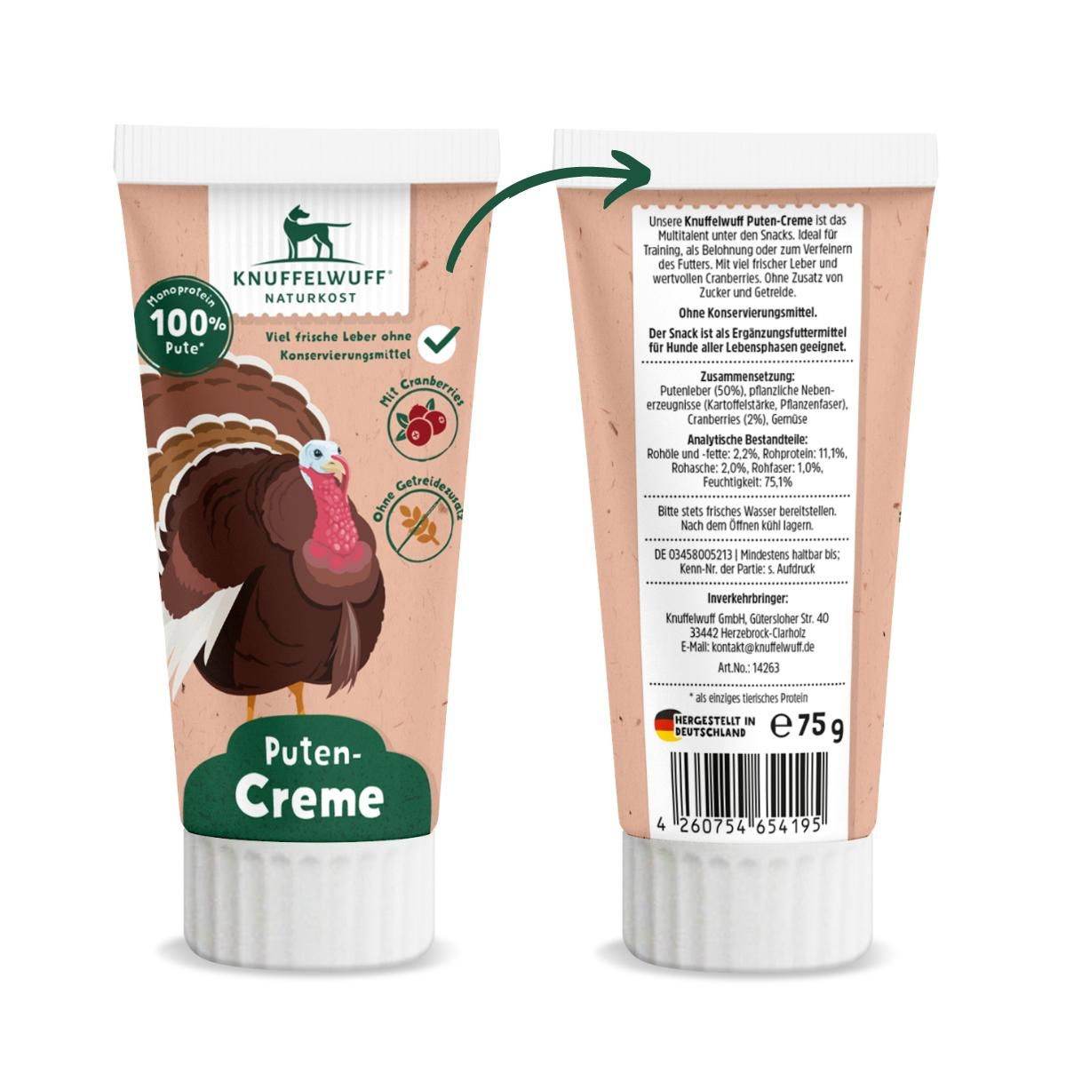 Knuffelwuff Tuben Snack Putencreme - Beagletuff