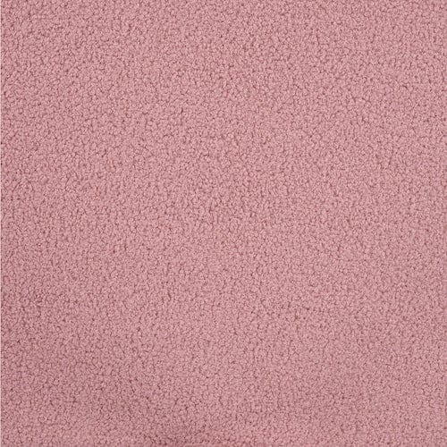 Nahaufnahme eines weichen, altrosa farbenen Teddyplüsch-Stoffs mit feiner, kuscheliger Struktur mit BT SnuggleGo Curly #Curly Stoff_Old Pink
