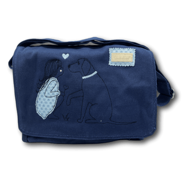 Canvastasche klein dunkelblau Edition Hundeliebe - Beagletuff