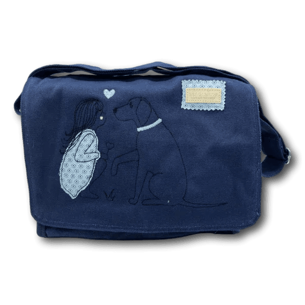 Canvastasche klein dunkelblau Edition Hundeliebe - Beagletuff