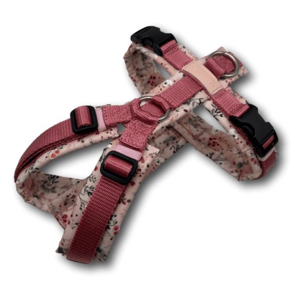 Y-Geschirr BT EasyWalk® Miniblumen rosa altrosadunkel - Beagletuff
