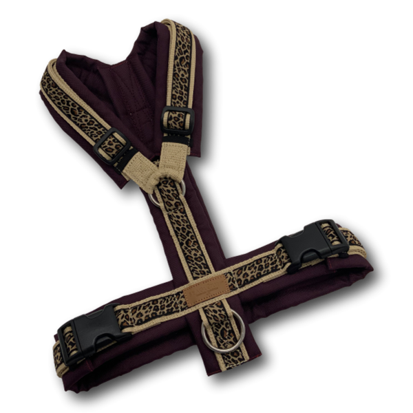 Y-Geschirr BT EasyWalk® Gr. M beige/pflaume Leopard Sofortkauf