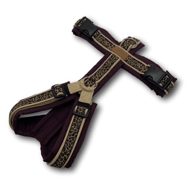 Y-Geschirr BT EasyWalk® Gr. M beige/pflaume Leopard Sofortkauf