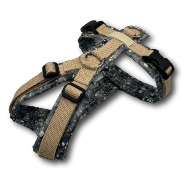 Y-Geschirr BT EasyWalk® Miniblumen blau beige - Beagletuff