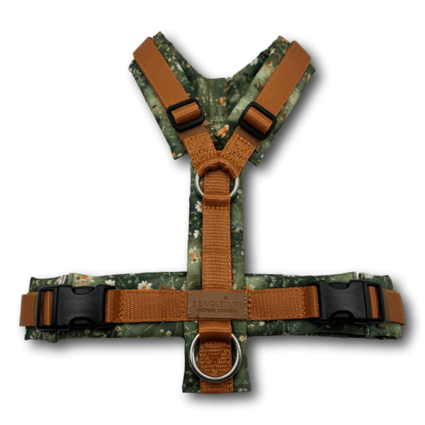 Y-Geschirr BT EasyWalk® Miniblumen grün curry - Beagletuff