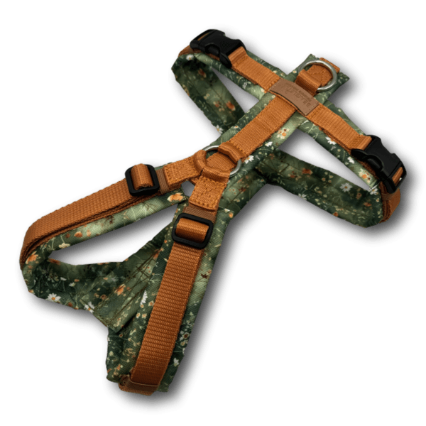 Y-Geschirr BT EasyWalk® Miniblumen grün curry - Beagletuff