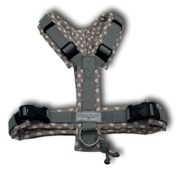 Y-Geschirr BT EasyWalk® Gr. S grau Herzen taupe Sofortkauf