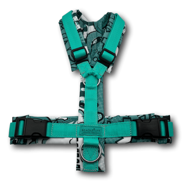 Y-Geschirr BT EasyWalk® Comic petrol - Beagletuff