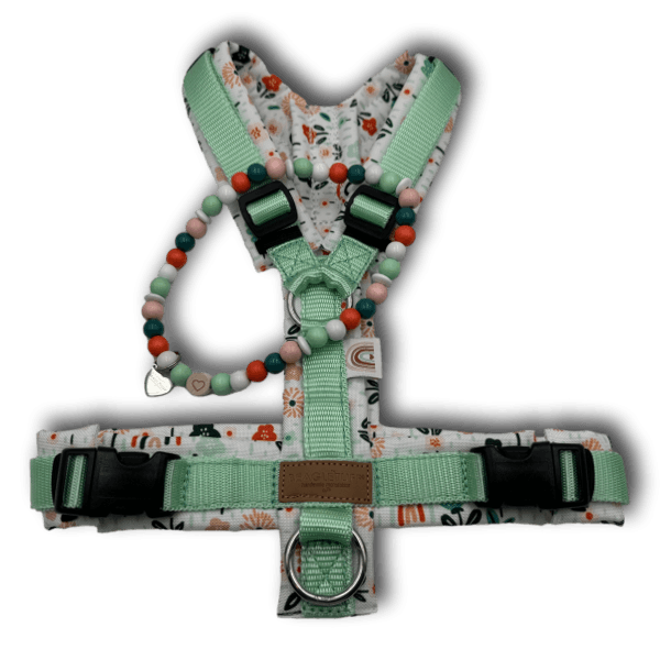 Perlenkette Hund Holzperlen individuell passend zum Hundegeschirr - Beagletuff