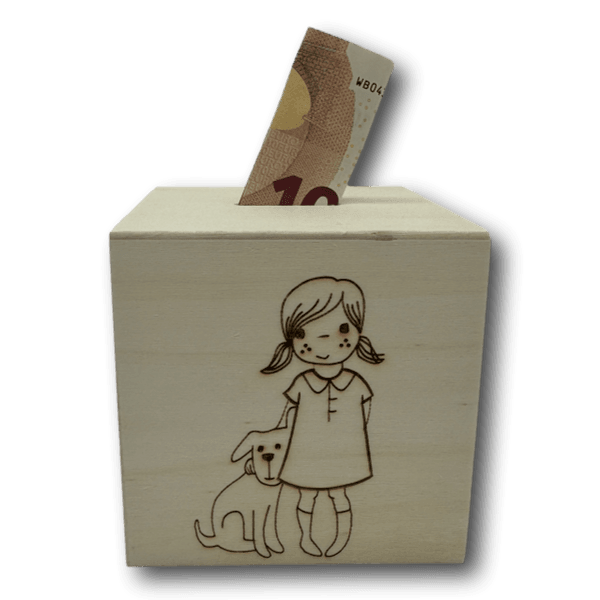 Holzspardose Spardose Hundeliebe - Beagletuff