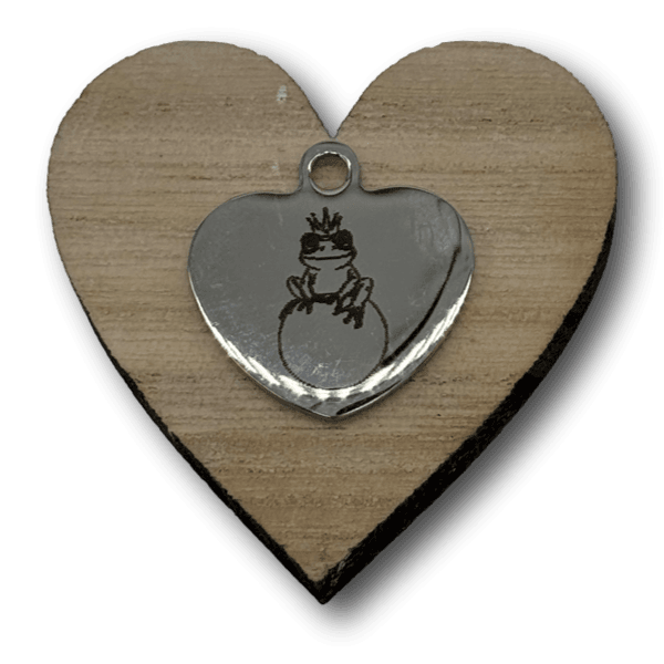 Edelstahl Hundemarke personalisiert Herz oder Knochen - Beagletuff