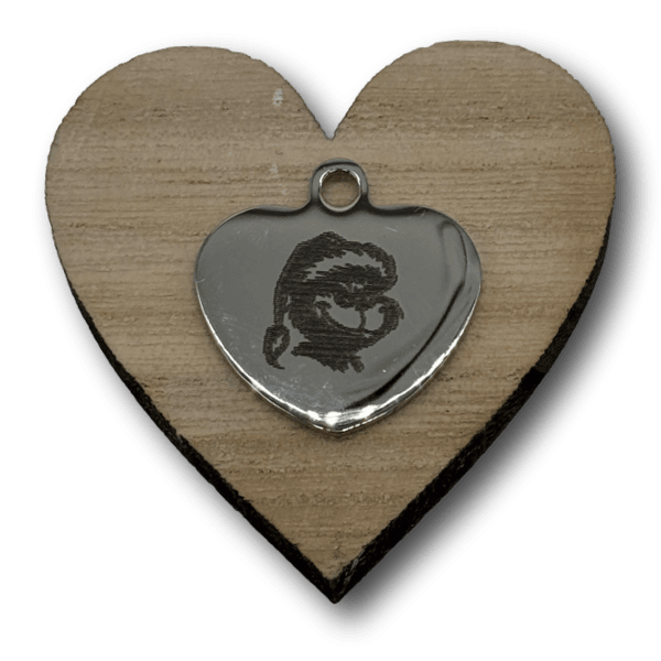 Edelstahl Hundemarke personalisiert Herz oder Knochen - Beagletuff