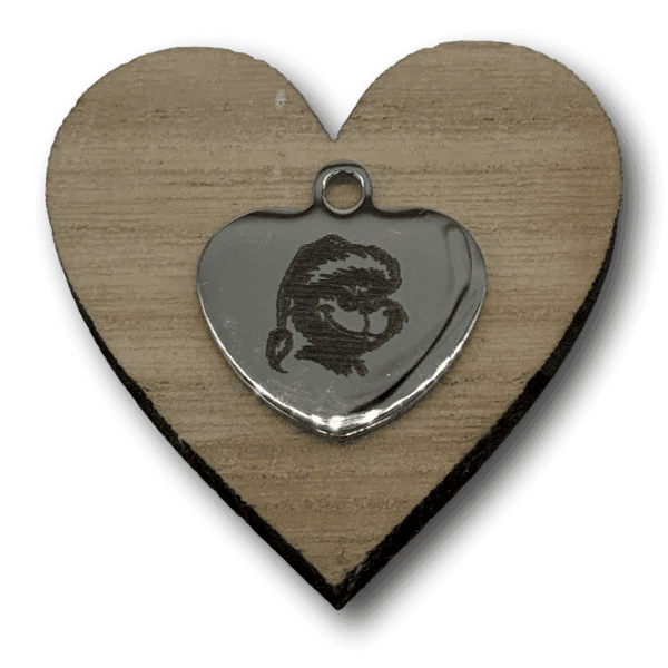 Edelstahl Hundemarke personalisiert Herz oder Knochen - Beagletuff