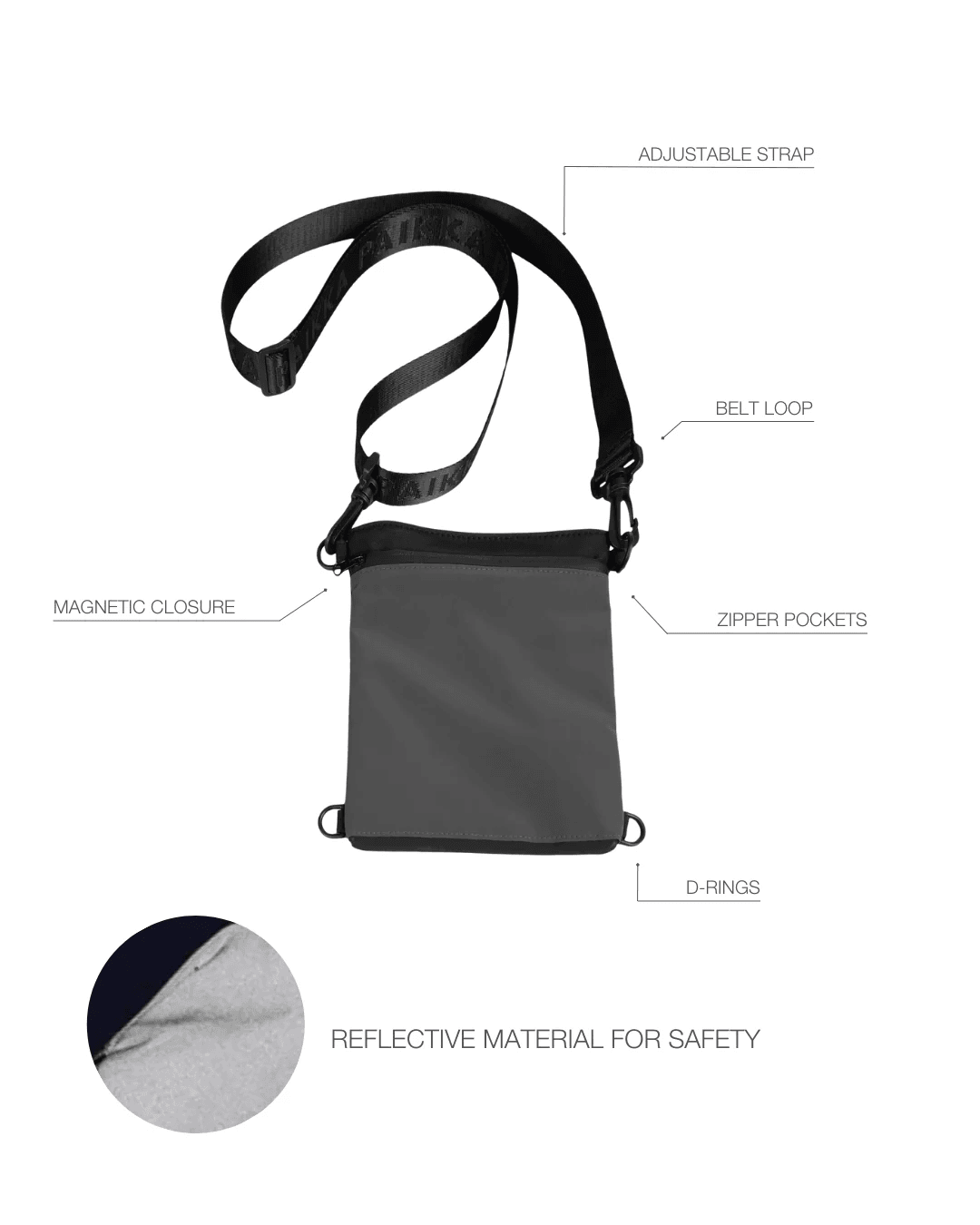 PAIKKA Leckerli Beutel Visibility – reflektierender Snackbag mit Magnetverschluss - Beagletuff
