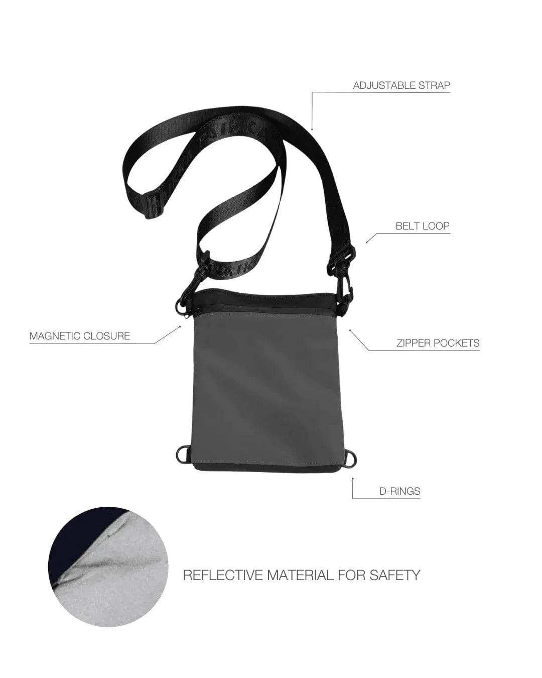 PAIKKA Leckerli Beutel Visibility – reflektierender Snackbag mit Magnetverschluss - Beagletuff