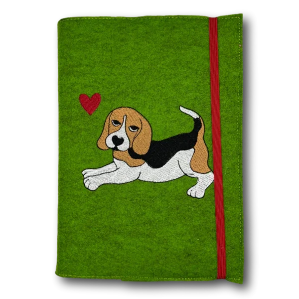 Kalender 2026 aus Wollfilz mit Hundemotiv - Beagletuff