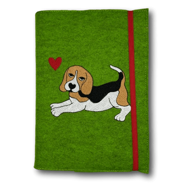 Kalender 2026 aus Wollfilz mit Hundemotiv - Beagletuff