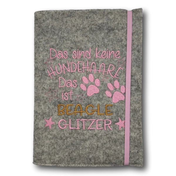 Kalender 2026 aus Wollfilz mit Hundemotiv - Beagletuff