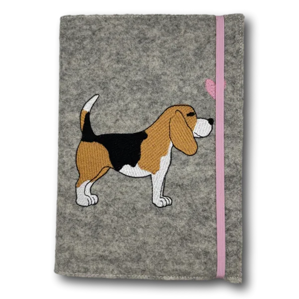 Kalender 2026 aus Wollfilz mit Hundemotiv - Beagletuff