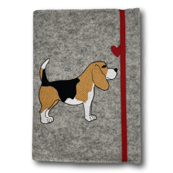 Kalender 2026 aus Wollfilz mit Hundemotiv - Beagletuff