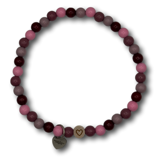 Perlenkette Hund Holzperlen Blütenzauber mauve