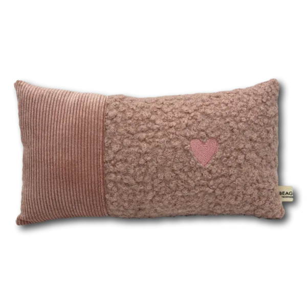 Schmusekissen mit Herz – Bouclé & Cord - Beagletuff