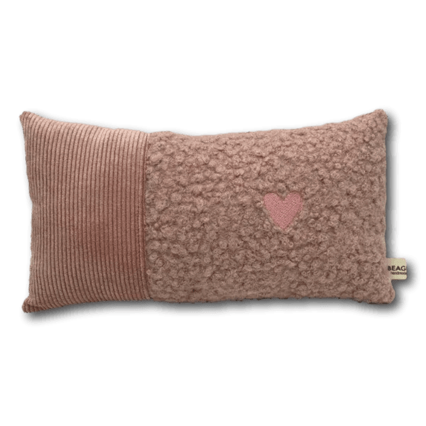 Schmusekissen mit Herz – Bouclé & Cord - Beagletuff