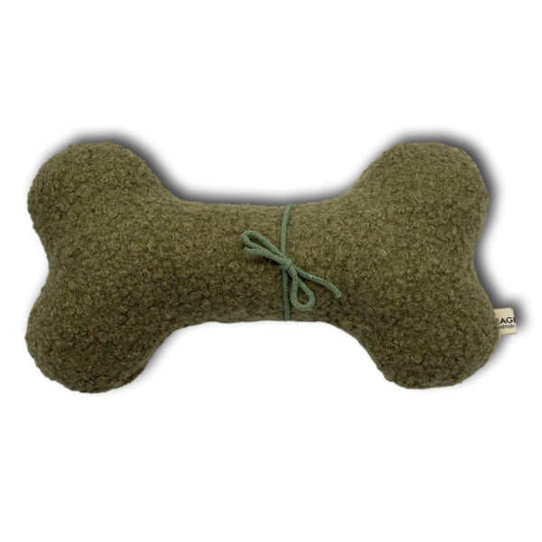 Beagletuff Kuschelknochen Bouclé schilfgrün - Hundespielzeug