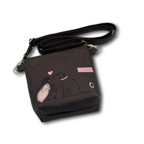 BT WuffBag Hundeliebe dunkelbraun rosa - Beagletuff