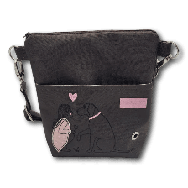 BT WuffBag Hundeliebe dunkelbraun rosa - Beagletuff