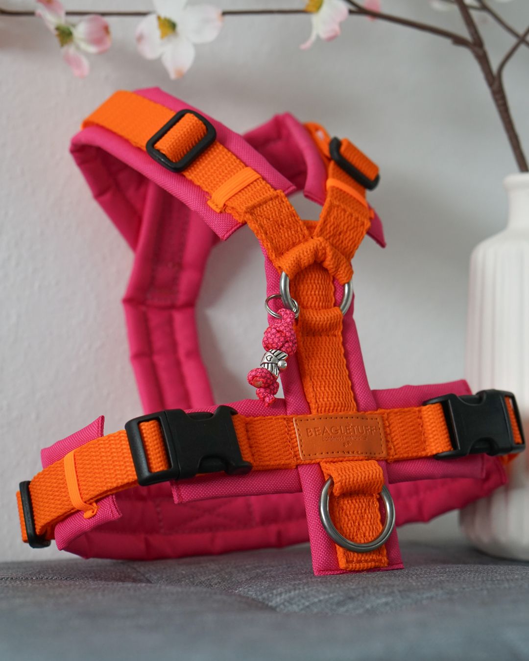 BT EasyWalk® Tira – Hundegeschirr in Orange & Pink