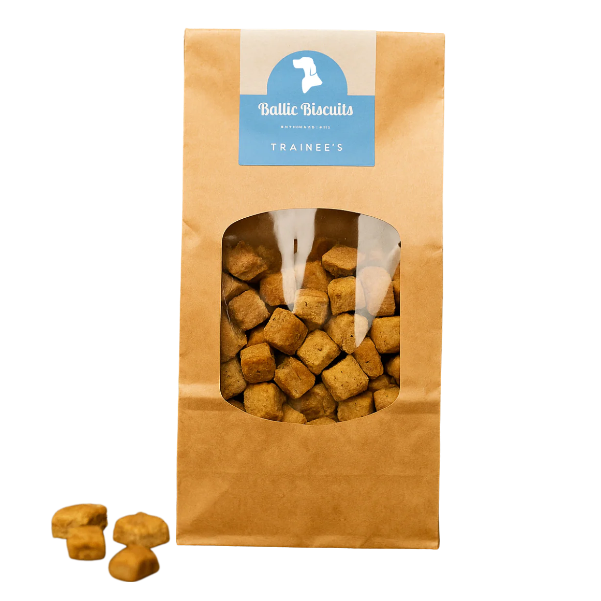 Baltic Biscuits Trainee’s Hafer-Käse Hundekekse in nachhaltiger Papiertüte mit Sichtfenster