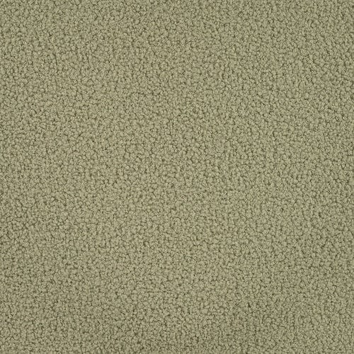 Nahaufnahme einer strukturierten Stoffoberfläche in Earth Khaki mit weichem, flauschigem Bouclé-Muster #Curly Stoff_Earth Khaki