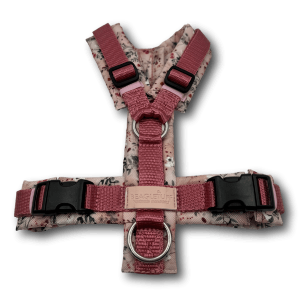 Y-Geschirr BT EasyWalk® Miniblumen rosa altrosadunkel - Beagletuff