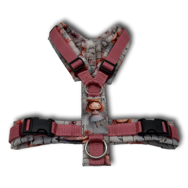 Y-Geschirr Prinzessin Hund in rosa, ideal für kleine Hündinnen mit einem Hauch von Magie.