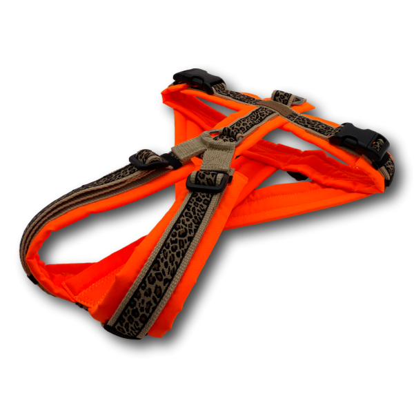 Y-Geschirr BT EasyWalk® GB Gr. M  beige/neonorange Leopard Sofortkauf