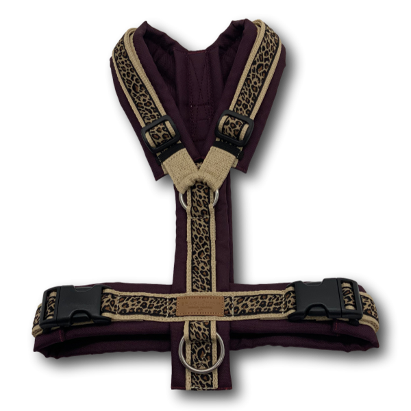 Y-Geschirr BT EasyWalk® Gr. M  beige/pflaume Leopard Sofortkauf