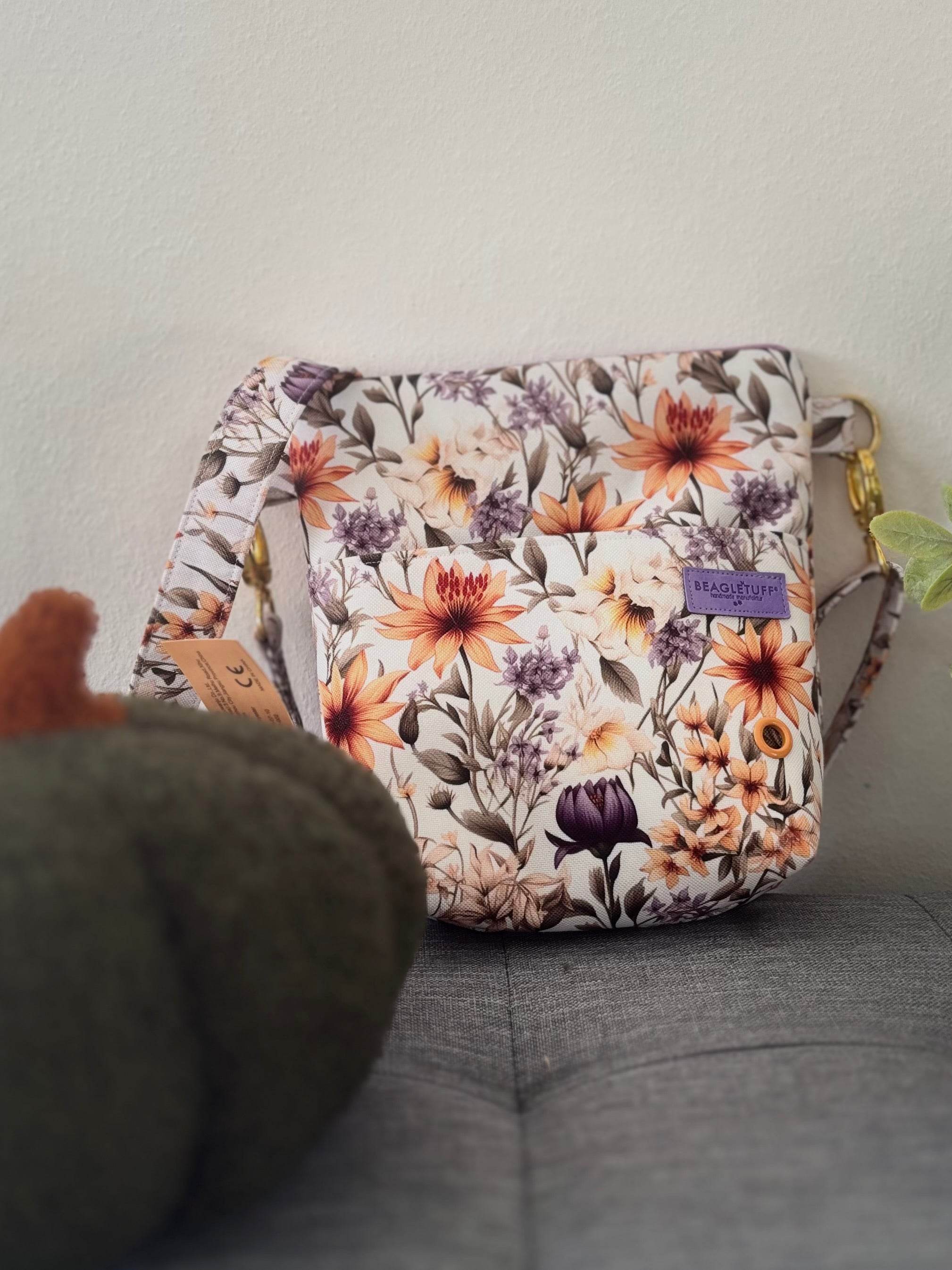 BT WuffBag Blumenzauber lila/gelb - Beagletuff