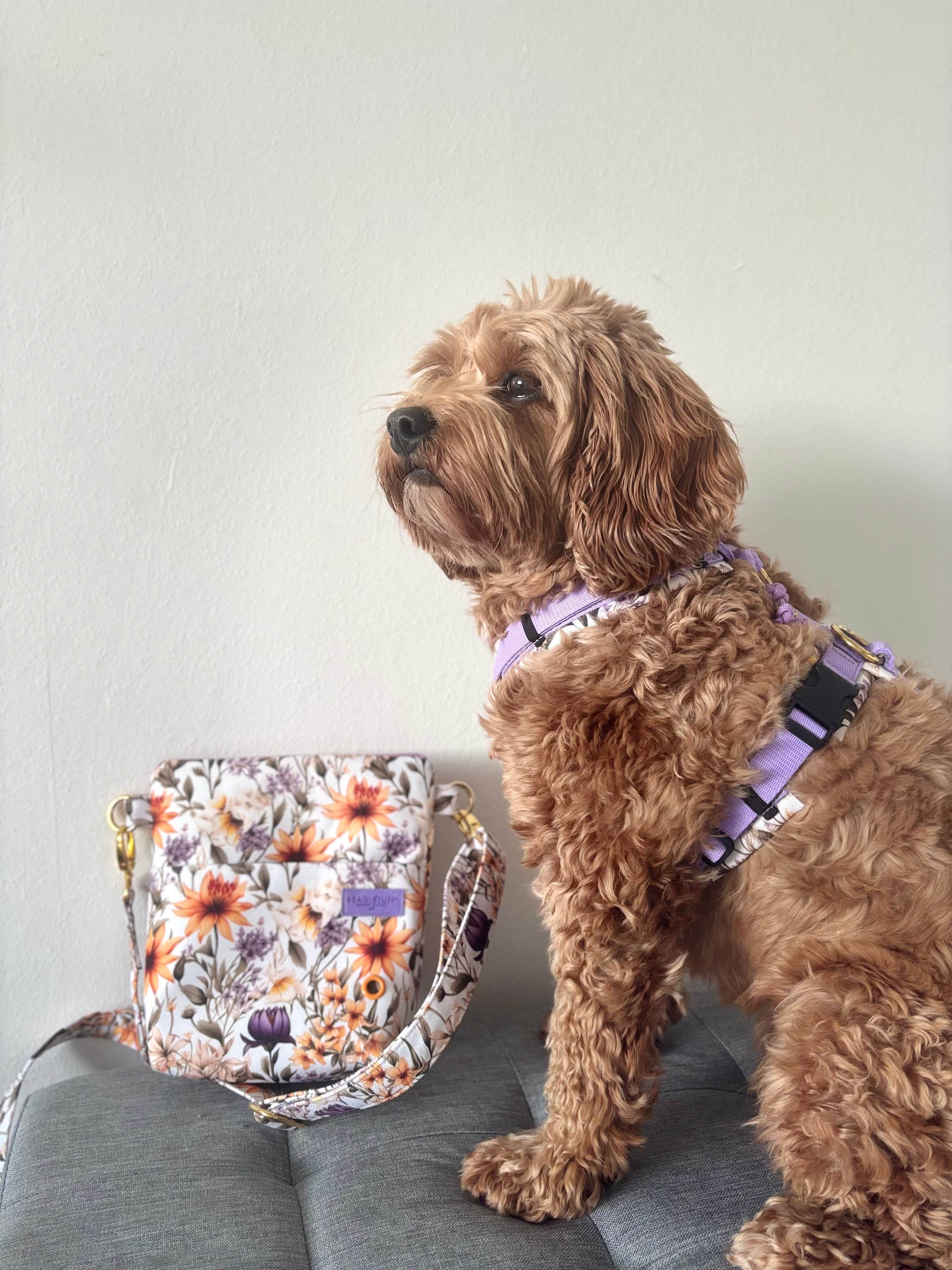 BT WuffBag Blumenzauber lila/gelb - Beagletuff