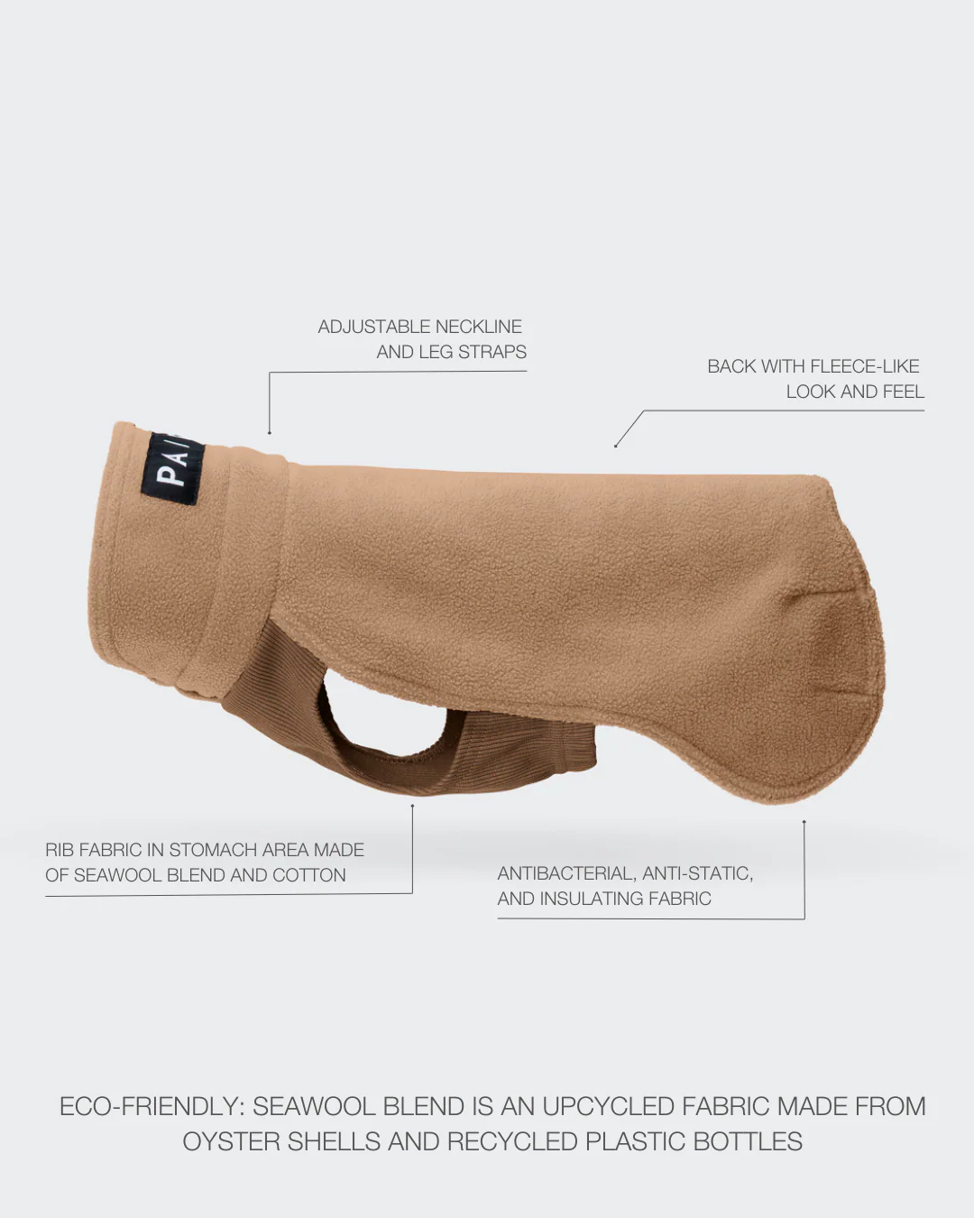 Paikka Seawool Hundeshirt Brown