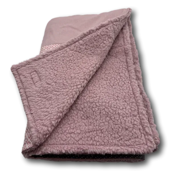 Hunde Kuscheldecke Patchwork Hundeliebe altrosa taupe - Beagletuff