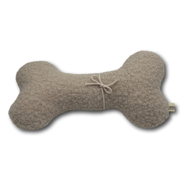 Beagletuff Kuschelknochen Bouclé beige - Hundespielzeug